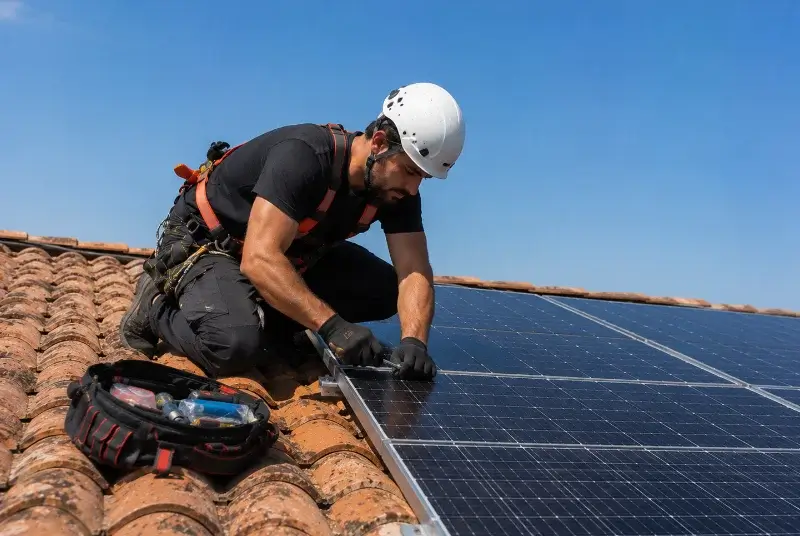 Maintenance et monitoring de panneaux solaires à Rochebaudin